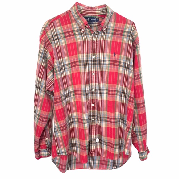 Polo Ralph Lauren Plaid Cotton Twill Shirt SZ L - Picture 4 of 8